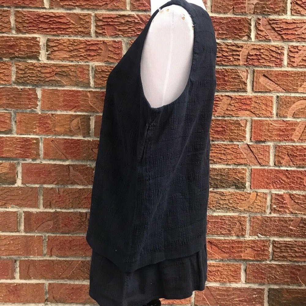Navy Blue J. Jill Textured Sleeveless Top (NWT) - Picture 4 of 5